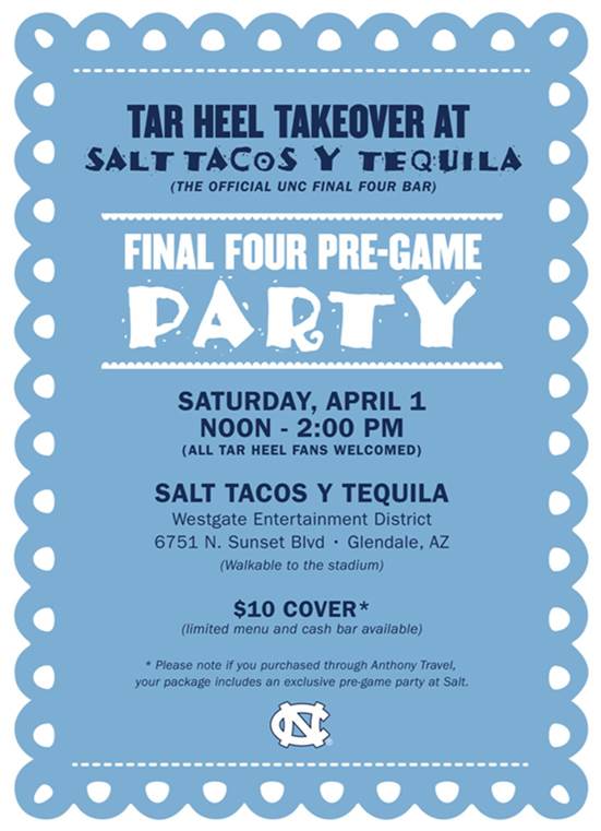 Saturday - Tar Heel Takeover at Salt